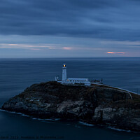 Buy canvas prints of South Stack Lighthouse Night by Brian Sandison