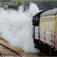 Buy canvas prints of Train Letting off Steam by Brian Sandison