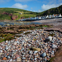 Buy canvas prints of Pennan Beach and Houses by Brian Sandison