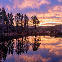 Buy canvas prints of Strathdon Lochan Dawn Reflections by Brian Sandison