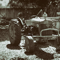 Buy canvas prints of Tractor - Wet Plate Vintage Collection by Hemerson Coelho