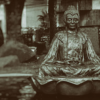 Buy canvas prints of Buddha - Wet Plate Vintage Collection by Hemerson Coelho