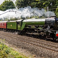 Buy canvas prints of The Flying Scotsman at Hurworth Co Durham by Mike Cave