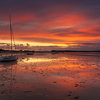 Buy canvas prints of Sunset coastal scene of Poole Harbour by Alan Hill