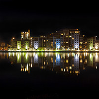 Buy canvas prints of Poole Night Time Skyline by Alan Hill