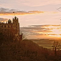 Buy canvas prints of Bolsover Castle Winter Sunset by Michael Milnes