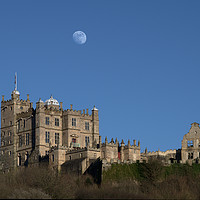 Buy canvas prints of Bolsover Castle: Moonrise over the Keep by Michael Milnes