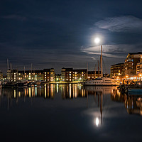 Buy canvas prints of Sovereign Harbour blue hour  by tony smith