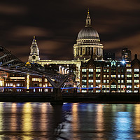 Buy canvas prints of Millennium Bridge leading to St Paul's  by tony smith