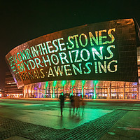 Buy canvas prints of Millennium Centre Cardiff Bay  by tony smith