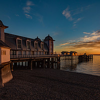 Buy canvas prints of Sunrise at Penarth Pier by tony smith