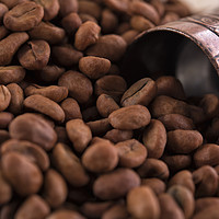 Buy canvas prints of Coffee seeds with traditional grinder by Ian Leishman
