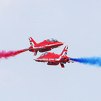 Buy canvas prints of Red Arrows cross over by Stephen Wright