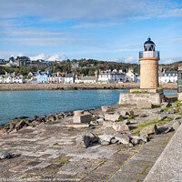 Buy canvas prints of Light tower in Port Patrick Harbour, Port Patrick, Dumfries & Galloway, Scotland by Dave Collins