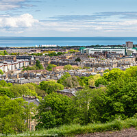 Buy canvas prints of View of Edinburgh from Carlton Hill looking East towards the Easter Road Football Stadium,  Scotland by Dave Collins