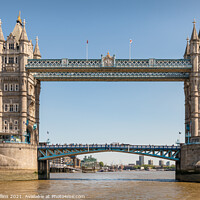 Buy canvas prints of Tower Bridge from a boat in the Thames. London, UK by Dave Collins