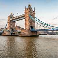 Buy canvas prints of Tower Bridge over the River Thames at Dusk by Dave Collins