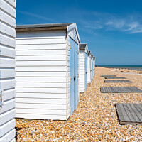 Buy canvas prints of Beach Huts and the Coast at Bexhill in East Sussex by Dave Collins