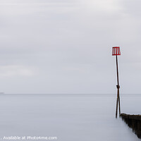 Buy canvas prints of Groyne with end marker post in Shanklin Beach on the Isle of Wight England by Dave Collins