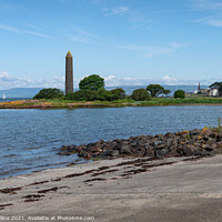 Buy canvas prints of Battle of Largs Pencil Monument, Largs, Scotland by Dave Collins