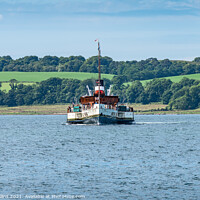 Buy canvas prints of Paddle Steamer Waverley arriving at Largs in Scotl by Dave Collins