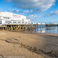 Buy canvas prints of Sandown Pier and Beach, Isle of Wight, England by Dave Collins