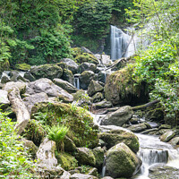 Buy canvas prints of Torc Waterfall in  Killarney National Park in County Kerry, Ireland by Dave Collins