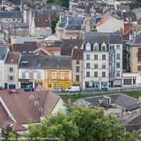 Buy canvas prints of Buildings in the town of Chateau Thierry from the castle., Chateau Thierry, France by Dave Collins