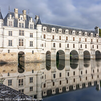 Buy canvas prints of Château de Chenonceau reflected in the River Cher, Indre-et-Loire, Centre-Val de Loire, France by Dave Collins