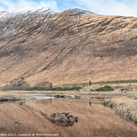 Buy canvas prints of The meeting point of River Etive and the Loch Etive in the Highlands, Scotland by Dave Collins