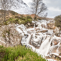 Buy canvas prints of Waterfall on the River Coupall by Dave Collins