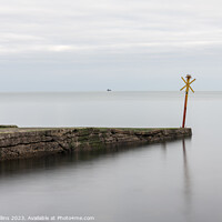 Buy canvas prints of Long Exposure of a pier and peir marker in Dun Laoghaire, Ireland by Dave Collins