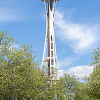 Buy canvas prints of The Space Needle from Lower Queen Anne Street, Seattle, Washington, USA by Dave Collins