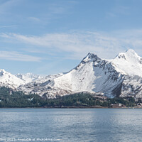 Buy canvas prints of Snow covered Mountains, Alaska, USA by Dave Collins