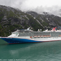 Buy canvas prints of Carnival Spirit Cruise Liner in Tracy Arm Fjord, Alaska, USA by Dave Collins