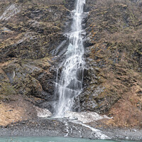 Buy canvas prints of Bridal Veil waterfall on Highway 4, east of Valdez, Alaska, USA by Dave Collins