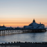 Buy canvas prints of Sunrise over Eastbourne Pier, East Sussex, England by Dave Collins