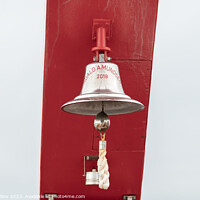 Buy canvas prints of Ship's bell on the Hurtigruten Expedition ship Roald Amundsen, Alaska, USA by Dave Collins