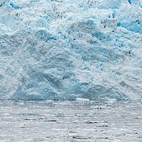 Buy canvas prints of The ice at the front of a glacier, Alaska, USA. by Dave Collins