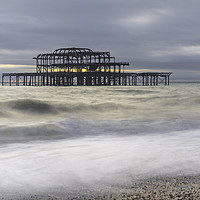 Buy canvas prints of Brighton West Pier Ruins by Dave Collins