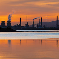 Buy canvas prints of Grangemouth at Sunset by Dave Collins