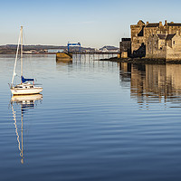 Buy canvas prints of Sailing boat by Blackness Castle by Dave Collins