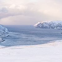 Buy canvas prints of Fjord on Magerøya Island, Finnmark, Norway by Dave Collins
