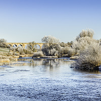 Buy canvas prints of Teviot River on a Frosty Morning by Dave Collins
