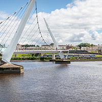 Buy canvas prints of Peace Bridge, Londonderry, Derry, Northern Ireland by Dave Collins