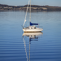 Buy canvas prints of Sail Boat Reflection by Dave Collins