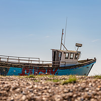 Buy canvas prints of Beached Fishing Boat, Dungeness, Kent,England by Dave Collins