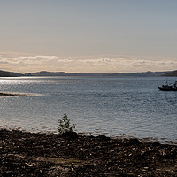 Buy canvas prints of A fishing boat on Loch Striven, Argyll and Bute, S by Dave Collins