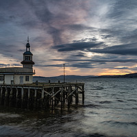 Buy canvas prints of Sunrise over the Pier, Dunoon, Argyll, Scotland by Dave Collins