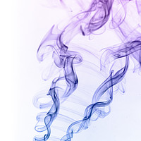 Buy canvas prints of Artistic image of smoke with colour on a white bac by Dave Collins